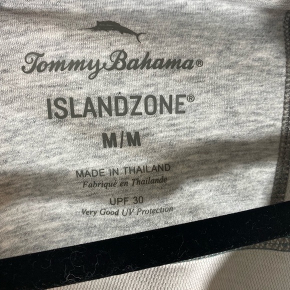 Tommy Bahama UPF 30 Pima Cotton Quarter Zip Silver Gray Long Sleeve Men’s Medium - Picture 3 of 12